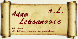 Adam Lepšanović vizit kartica